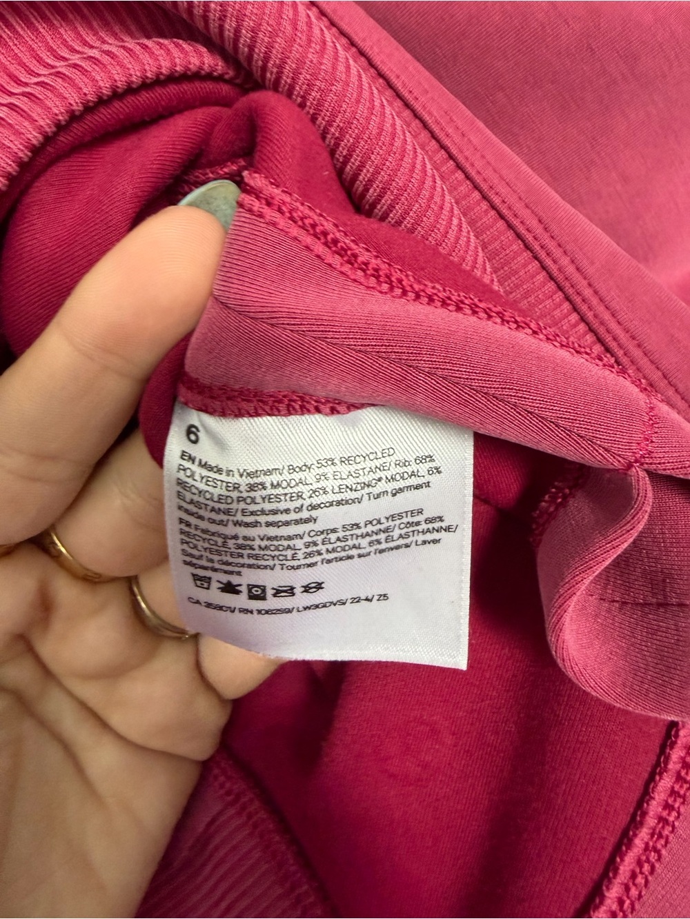 Lululemon Softstreme Funnel Neck Long Pullover Pomegranate Size 6 - Picture 4 of 4
